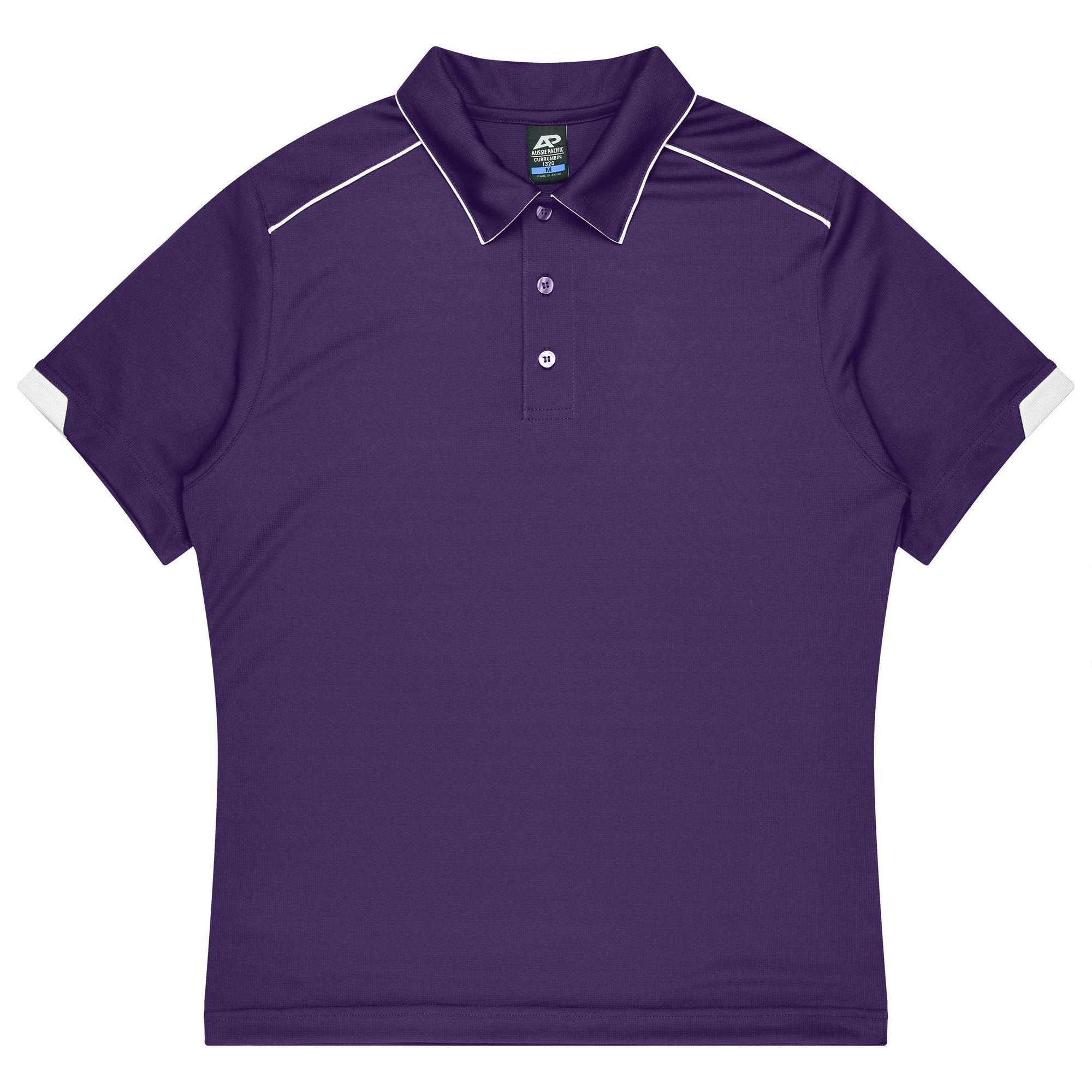 Custom Currumbin Kids Polo Shirts - Purple/White