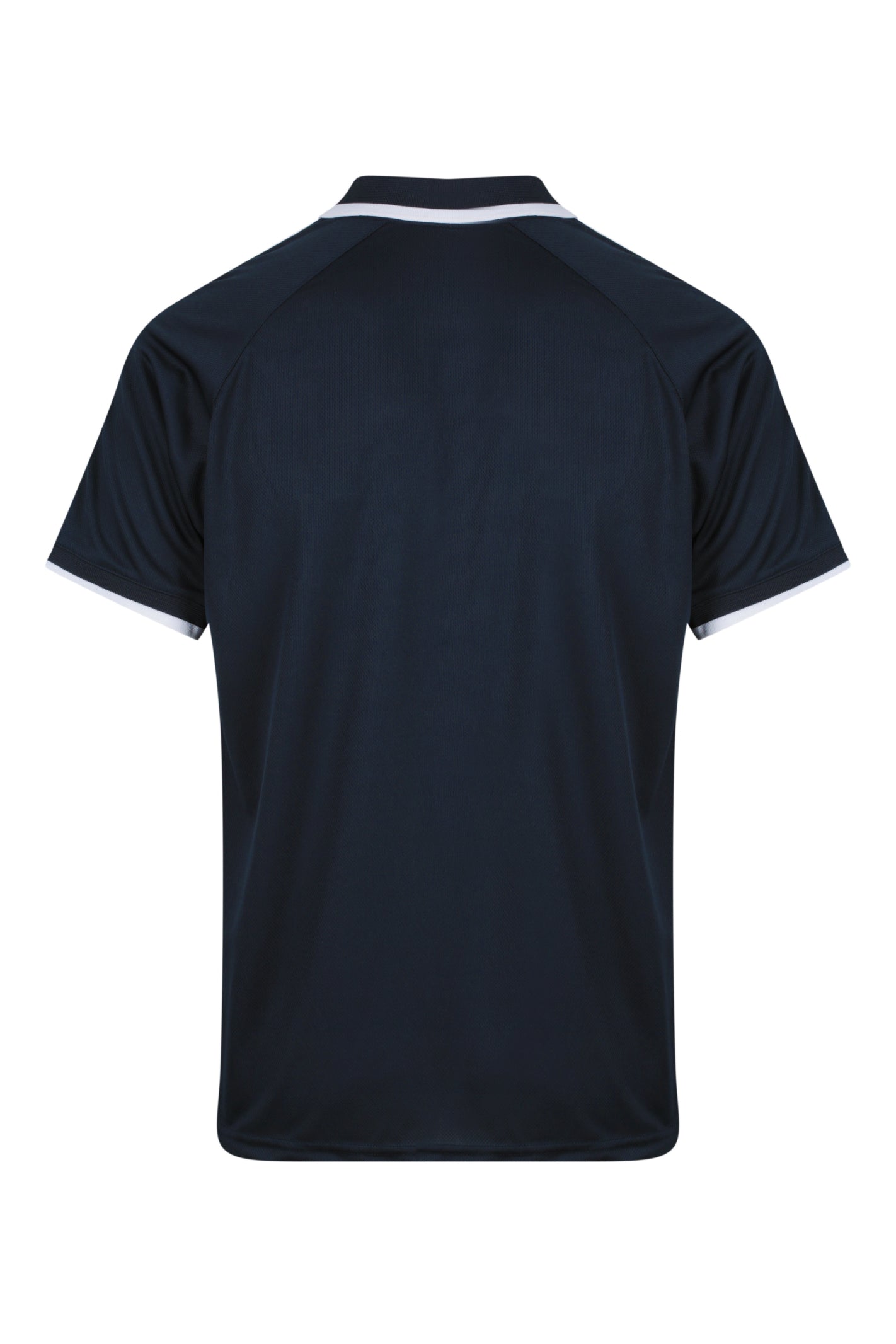 Custom Double Bay Uniform Polo Shirts - Black/White Back