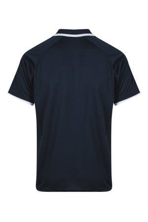 Custom Double Bay Uniform Polo Shirts - Black/White Back