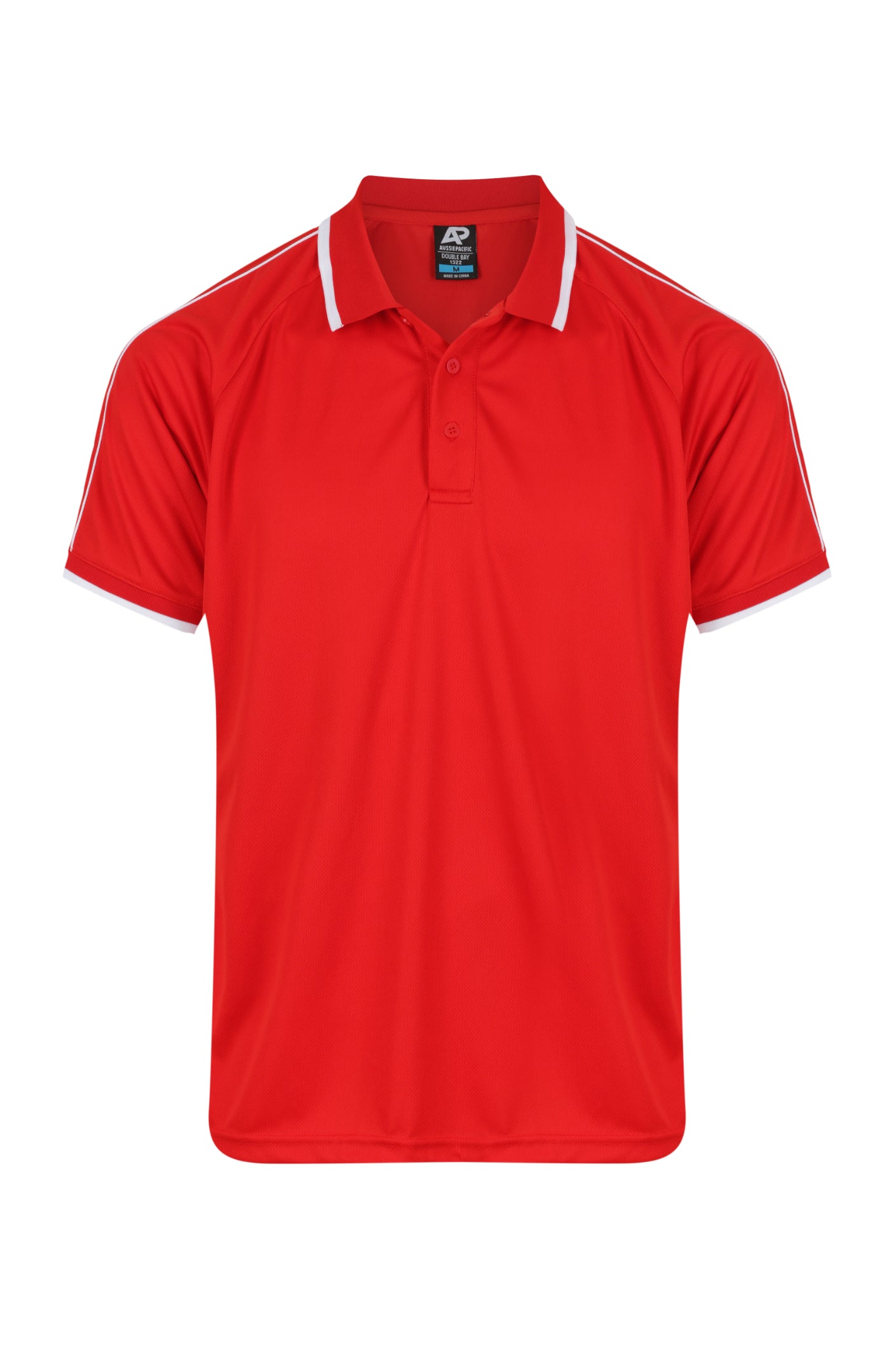 Custom Double Bay Uniform Polo Shirts - Red/White