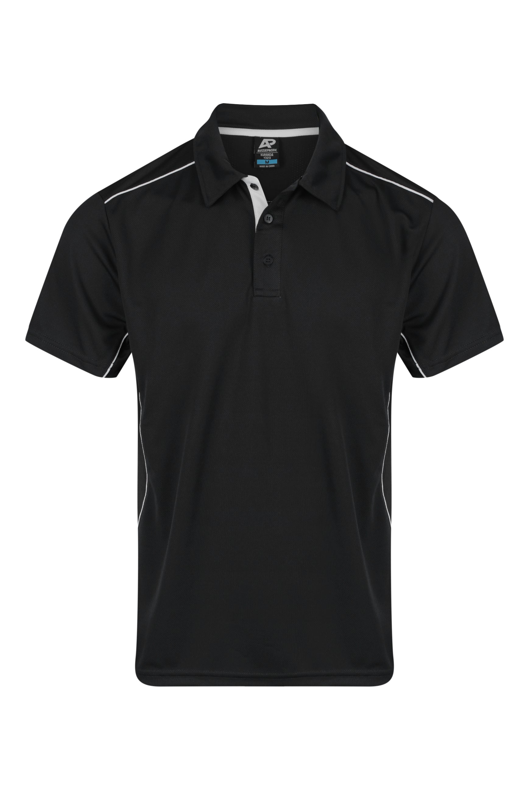 Custom Kuranda Uniform Polo Shirt - Black/White