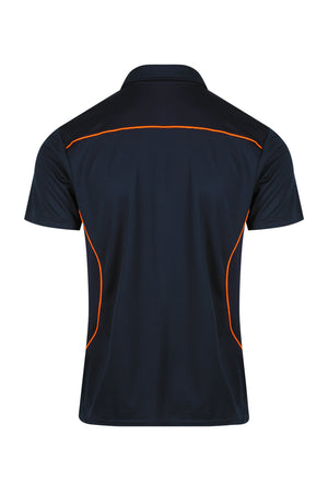 Custom Kuranda Uniform Polo Shirt - Navy/Fluro Orange Back