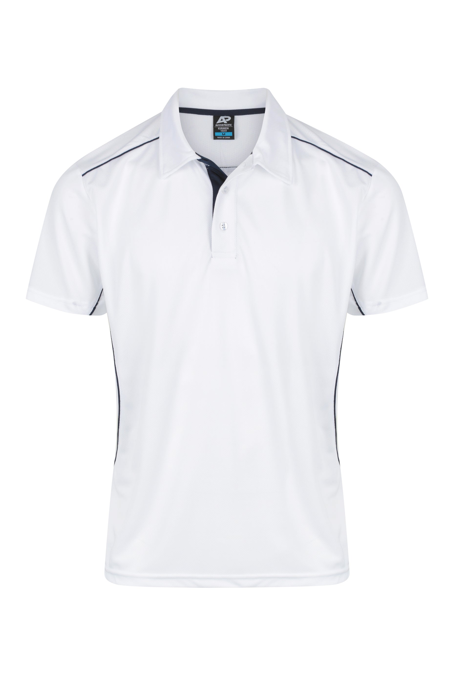 Custom Kuranda Uniform Polo Shirt - White/Navy