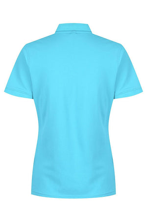 Custom Ladies Claremont Work Shirts - Cyan - Back