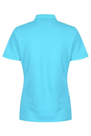 Custom Ladies Claremont Work Shirts - Cyan - Back