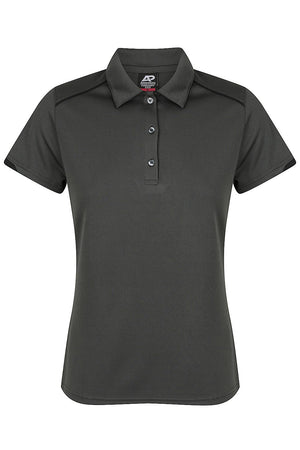 Custom Ladies Currumbin Work Polo Shirts - Slate/Black | Safe-T-Rex Workwear Australia