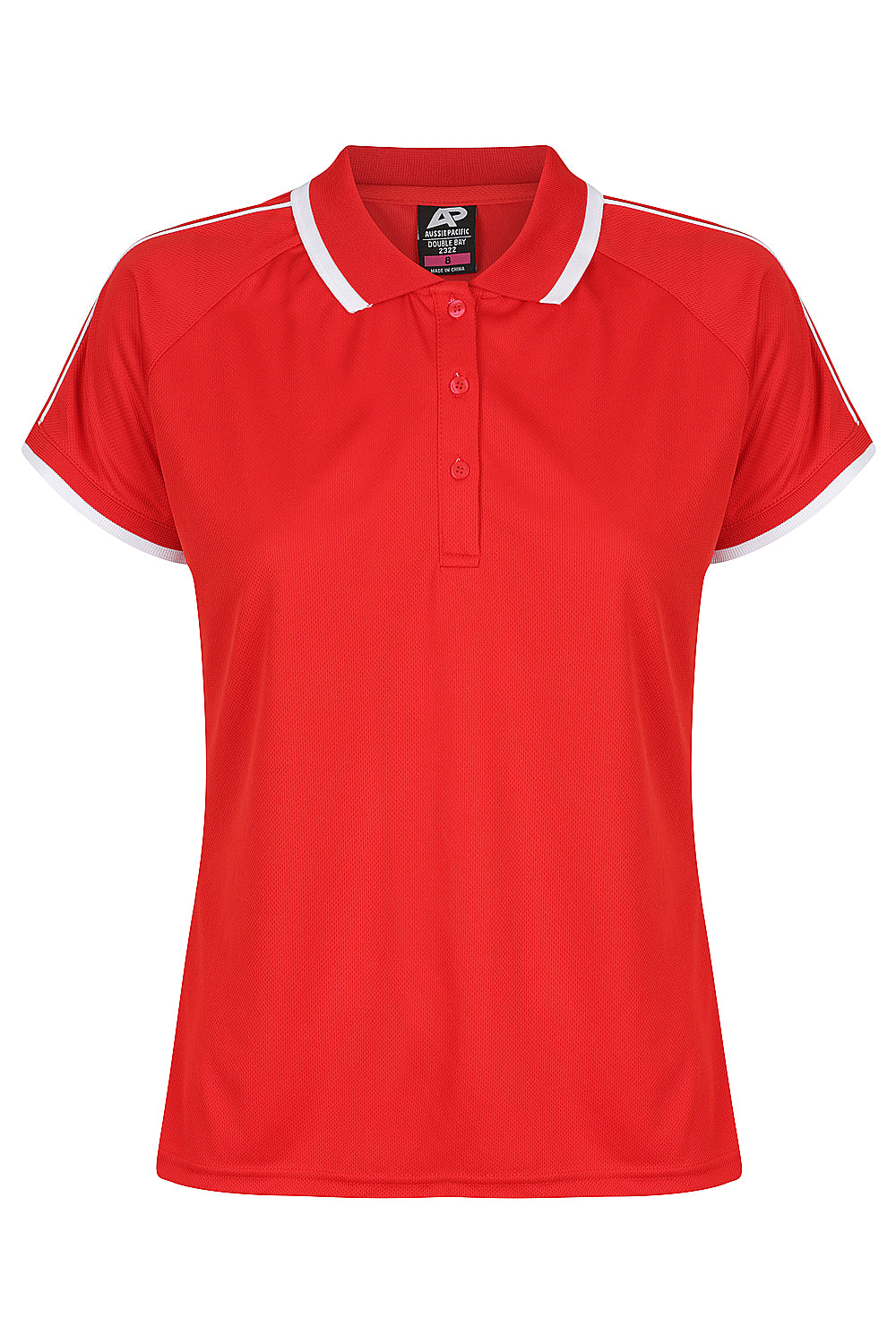 Custom Ladies Double Bay Work Shirt - Red/White