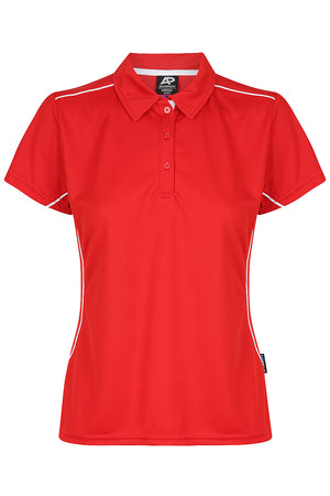 Custom Ladies Kurana Work Shirts - Red/White