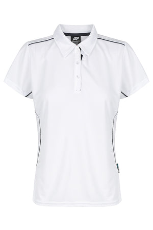 Custom Ladies Kurana Work Shirts - White/Navy