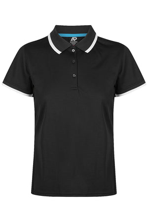 Custom Ladies Portsea Work Shirts - Black/White