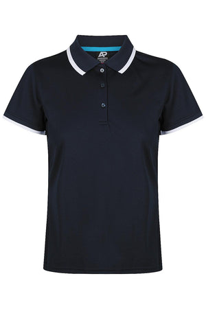 Custom Ladies Portsea Work Shirts - Navy/White