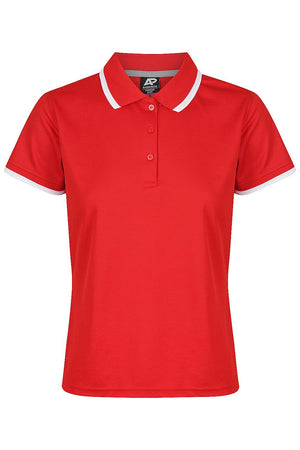 Custom Ladies Portsea Work Shirts - Red/White