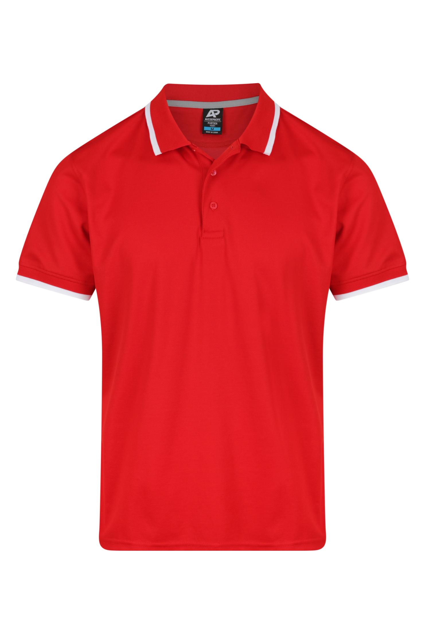 Custom Portsea Work Polo Shirts Australia - Red/White