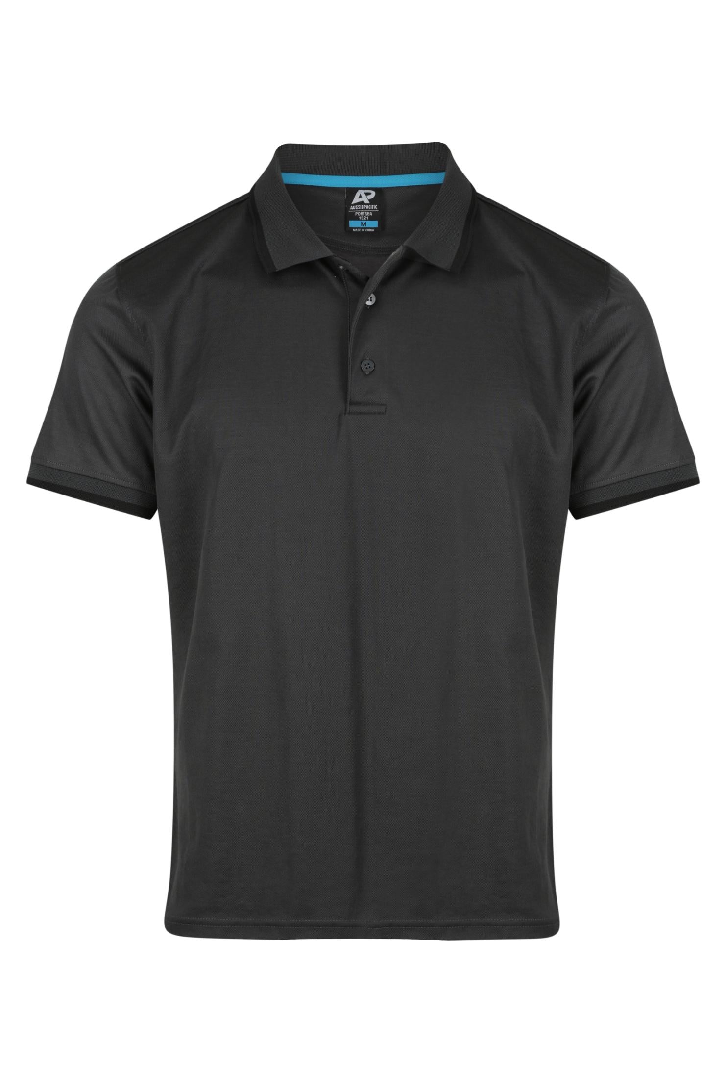 Custom Portsea Work Polo Shirts Australia - Slate/Black