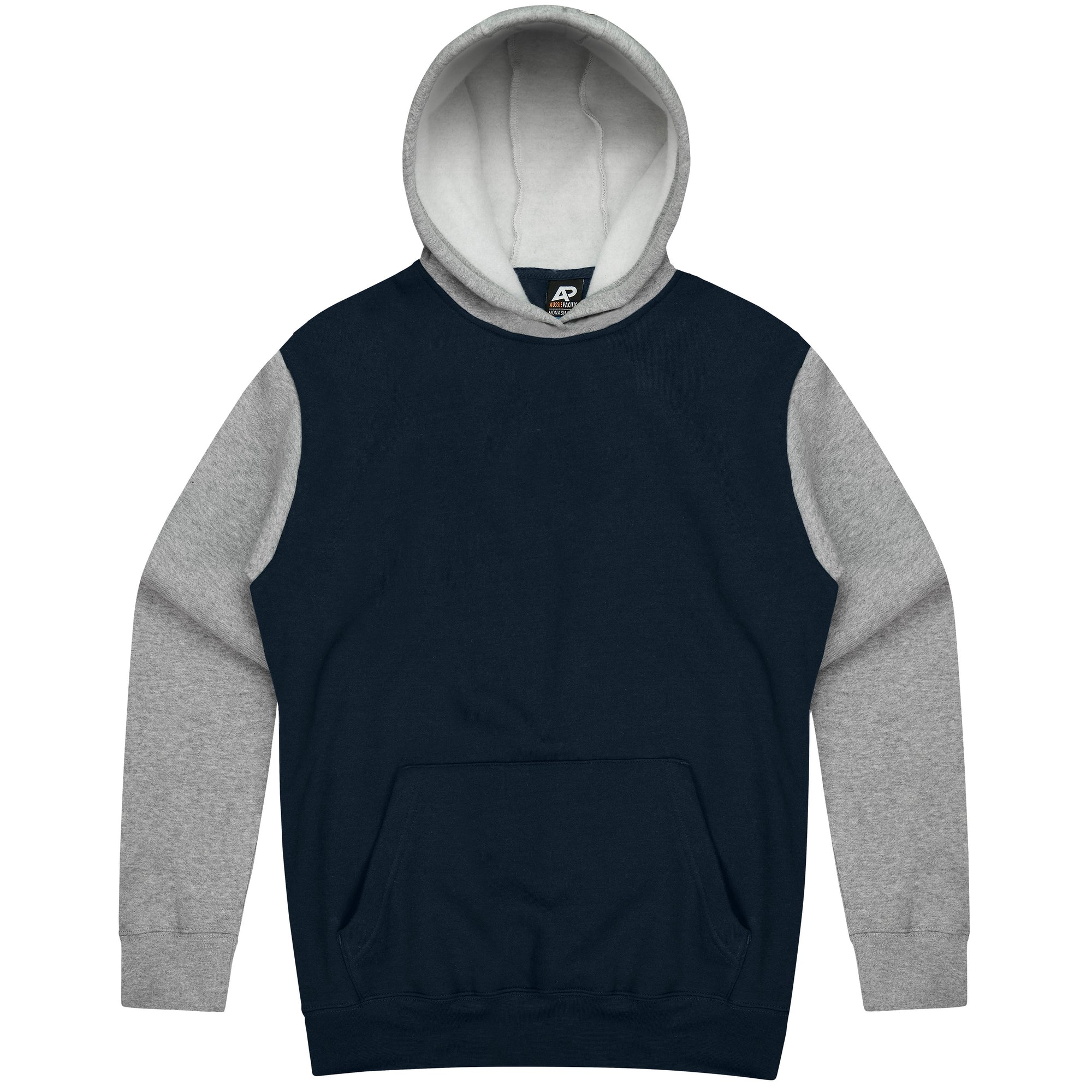 Custom Printed Monash Hoodies - Navy/Grey