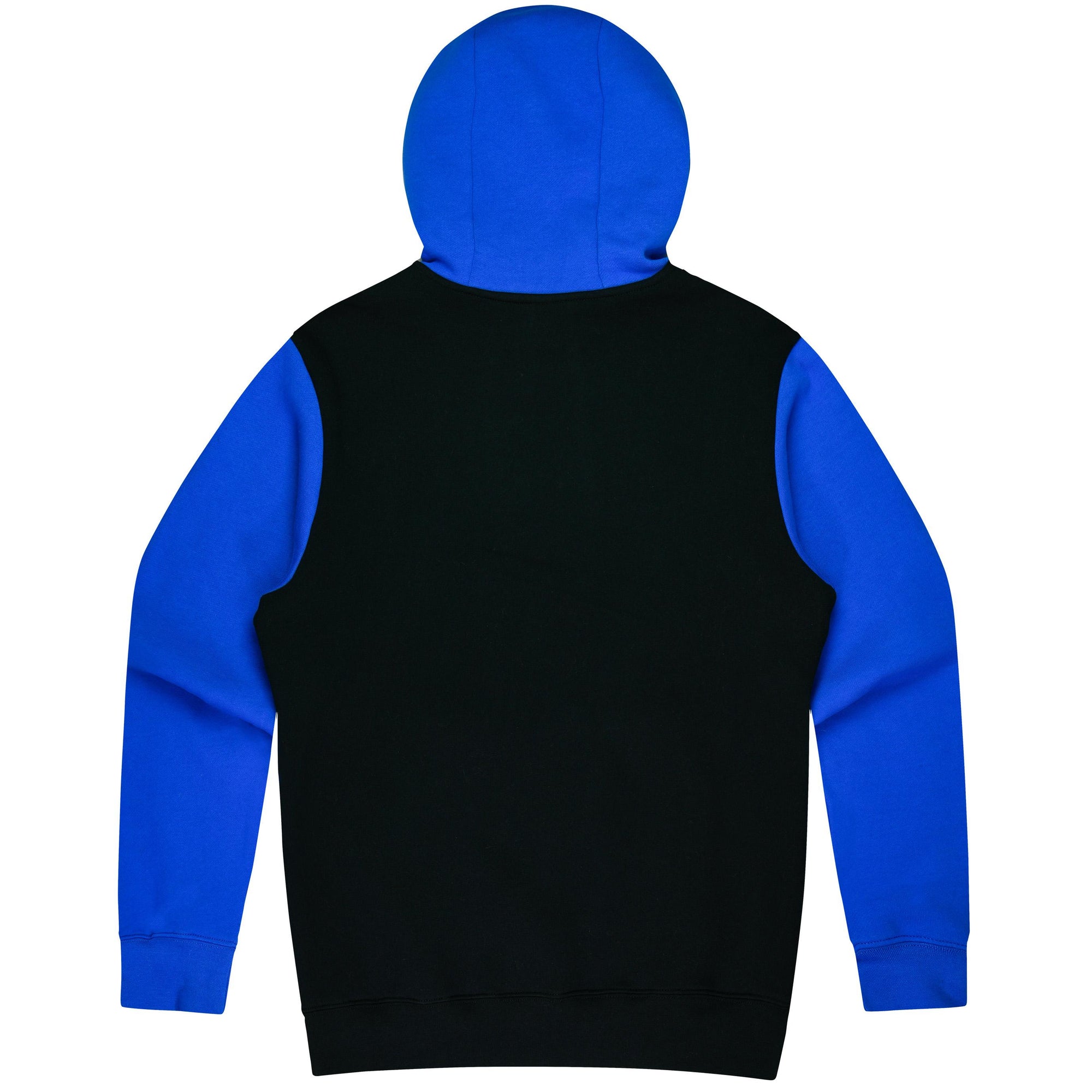 Custom Printed Monash Kids Hoodies - Black/Electric Blue Back