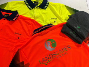 P68 Triangular Design L/S Hi Vis Polo Shirt