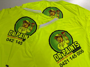 6HVNC White Painters  JB's Hi Vis Non Cuff Traditional Polo