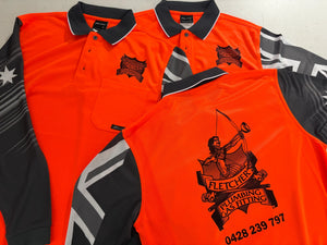 6HSCL JB's Hi Vis Southern Cross Polo Long Sleeve