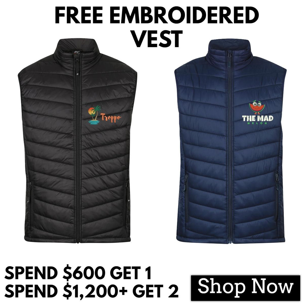 Free Embroidered Vests