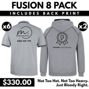 JBs Fusion 8 Pack - 6 x 2CP - 2 x 3CFH - With Back DTF Print