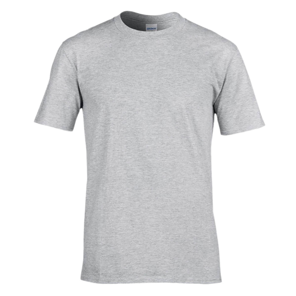 Grey Gildan Custom Work T Shirts - Front