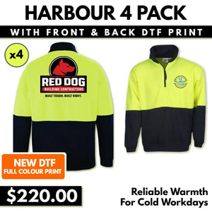 Harbour 4 Pack with Front & Back DTF Print