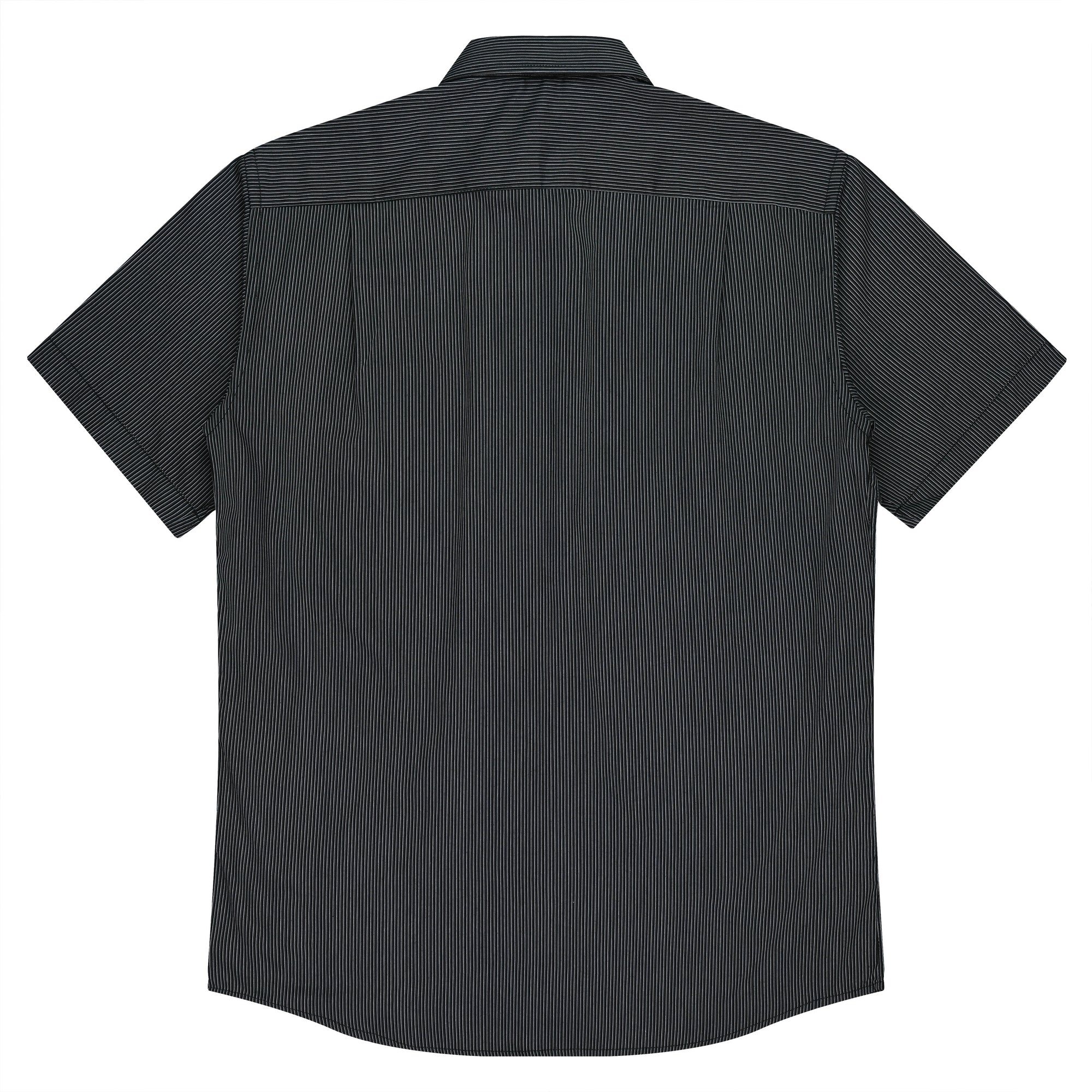 Henley Custom Business Shirts Australia - Black/Silver Back