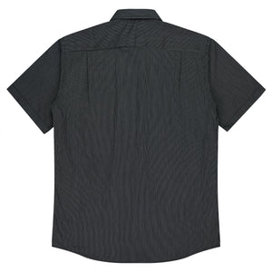 Henley Custom Business Shirts Australia - Black/Silver Back