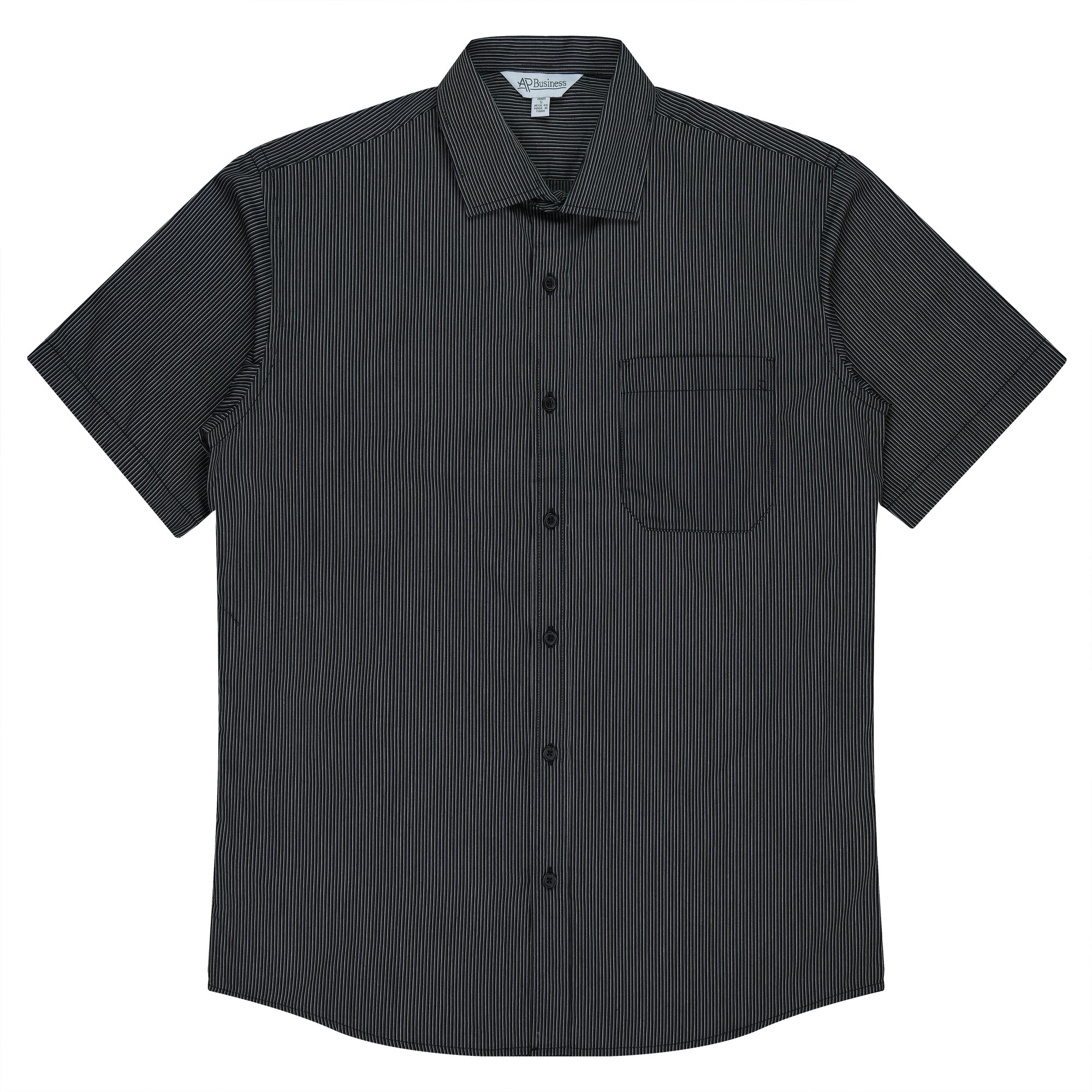 Henley Custom Business Shirts Australia - Black Silver