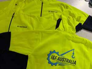 F94 Hi Vis Fleecy Hoodie With Full Front Zip