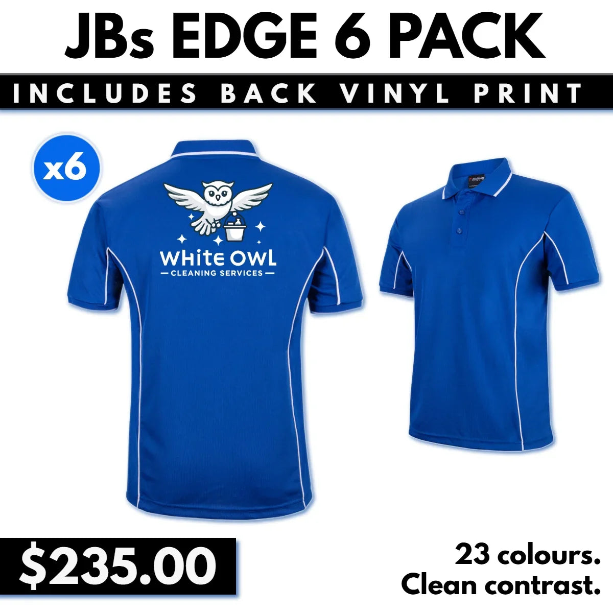 JB’s EDGE 6 PACK with Back Vinyl Print