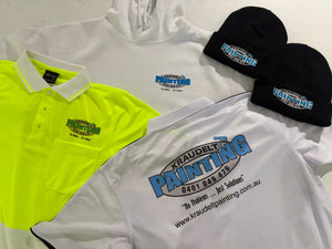 6HVNC White Painters  JB's Hi Vis Non Cuff Traditional Polo