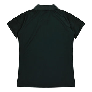 Ladies Custom Flinders Polo - Black/Red Back