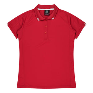 Ladies Custom Flinders Polo - Red/White