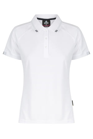 Ladies Custom Flinders Polo - White/Navy