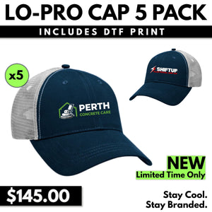 4362 Lo-Pro Mesh Trucker Cap 5 Pack with DTF Print