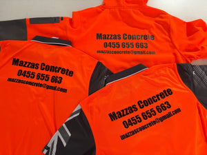 True Blue Aussie 5 Pack – Hi Vis Polos with Back Print & Shipping Included