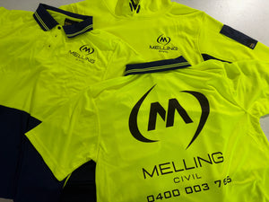 WSP209 HI VIS LIGHTWEIGHT LONG SLEEVE MICROMESH POLO WITH POCKET