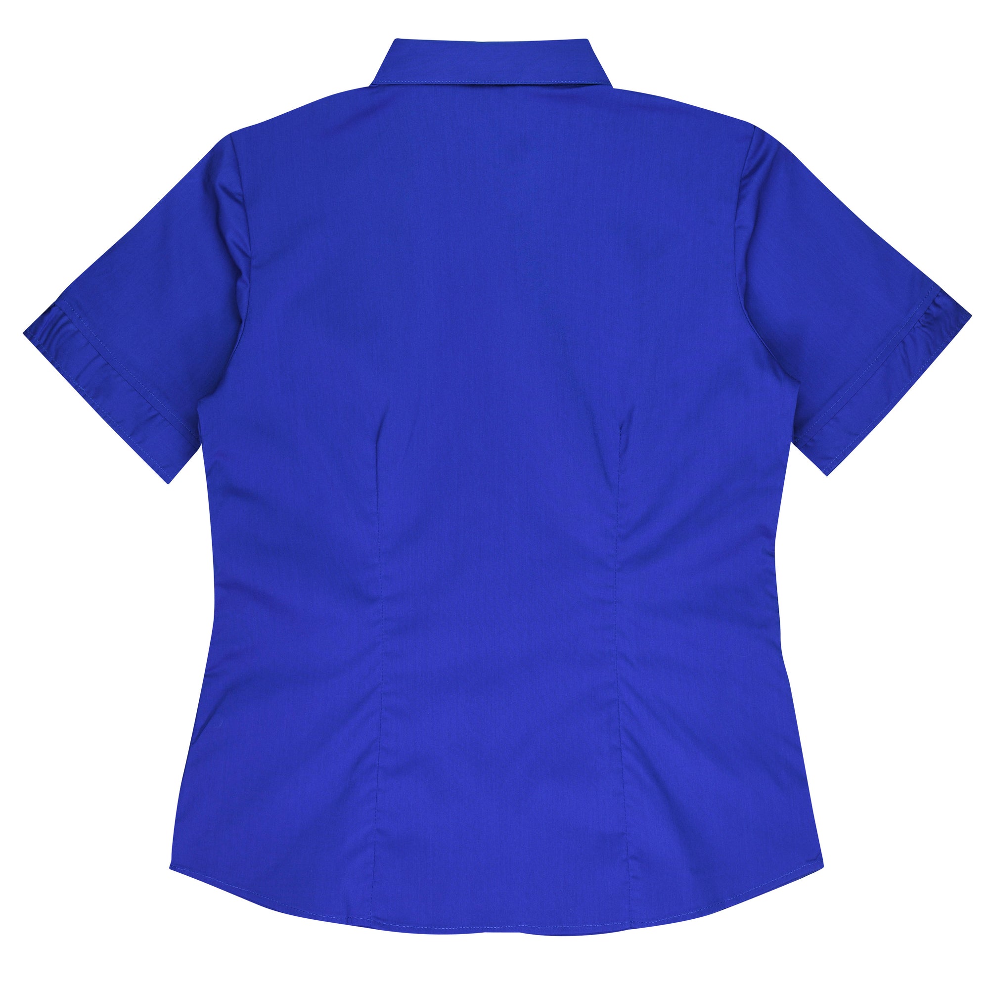 Mosman Embroidered Short Sleeve Ladies Business Shirt - Royal Back