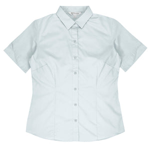 Mosman Embroidered Short Sleeve Ladies Business Shirt - White