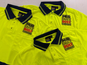 WSP209 HI VIS LIGHTWEIGHT LONG SLEEVE MICROMESH POLO WITH POCKET