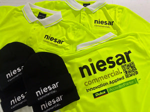 6HVNC White Painters  JB's Hi Vis Non Cuff Traditional Polo