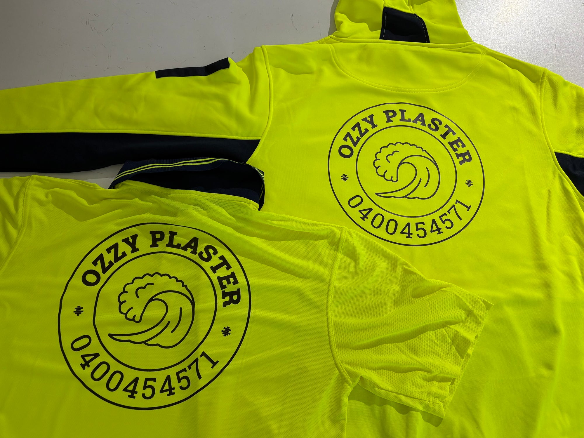 Stormstrike 8 Pack – Hi Vis Polos & Hoodies with Custom Back Logo Print