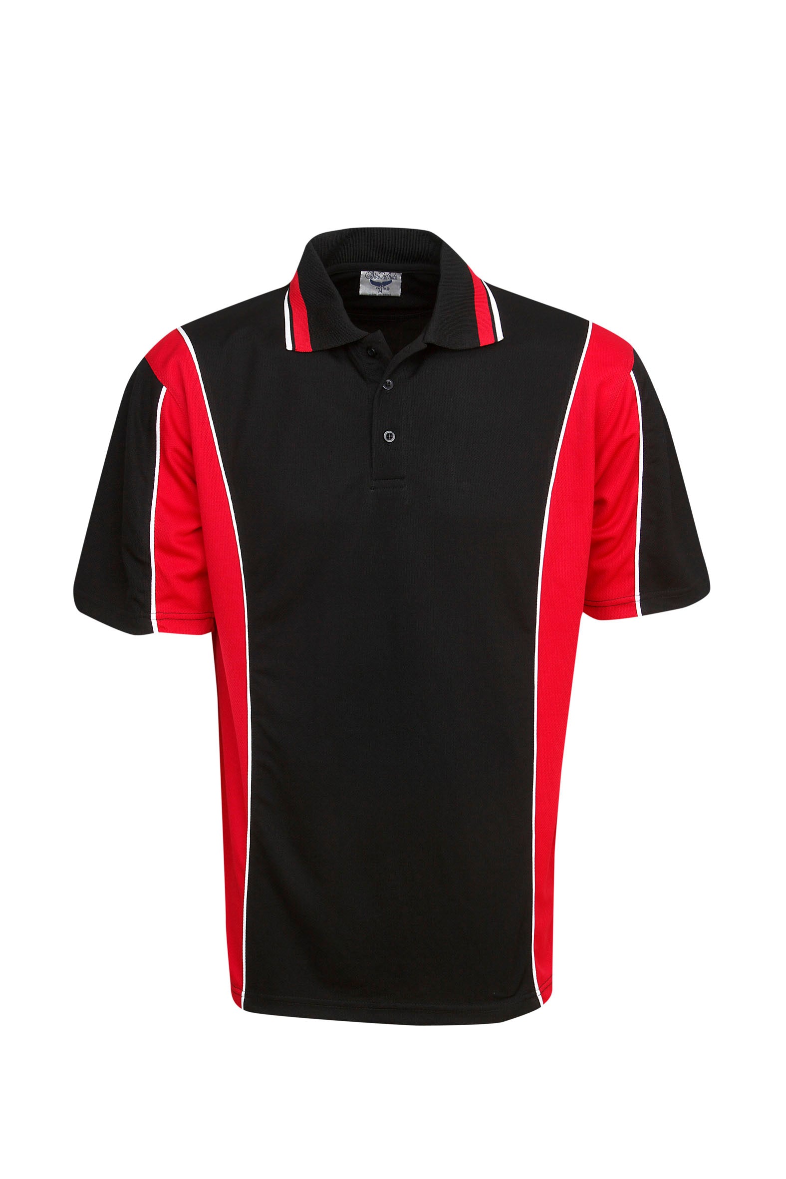 Black and red polo with EXTRA 20% OFF sticker
