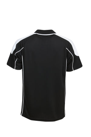 P44 Clearance Custom Work Polo Shirts - Black-White Back