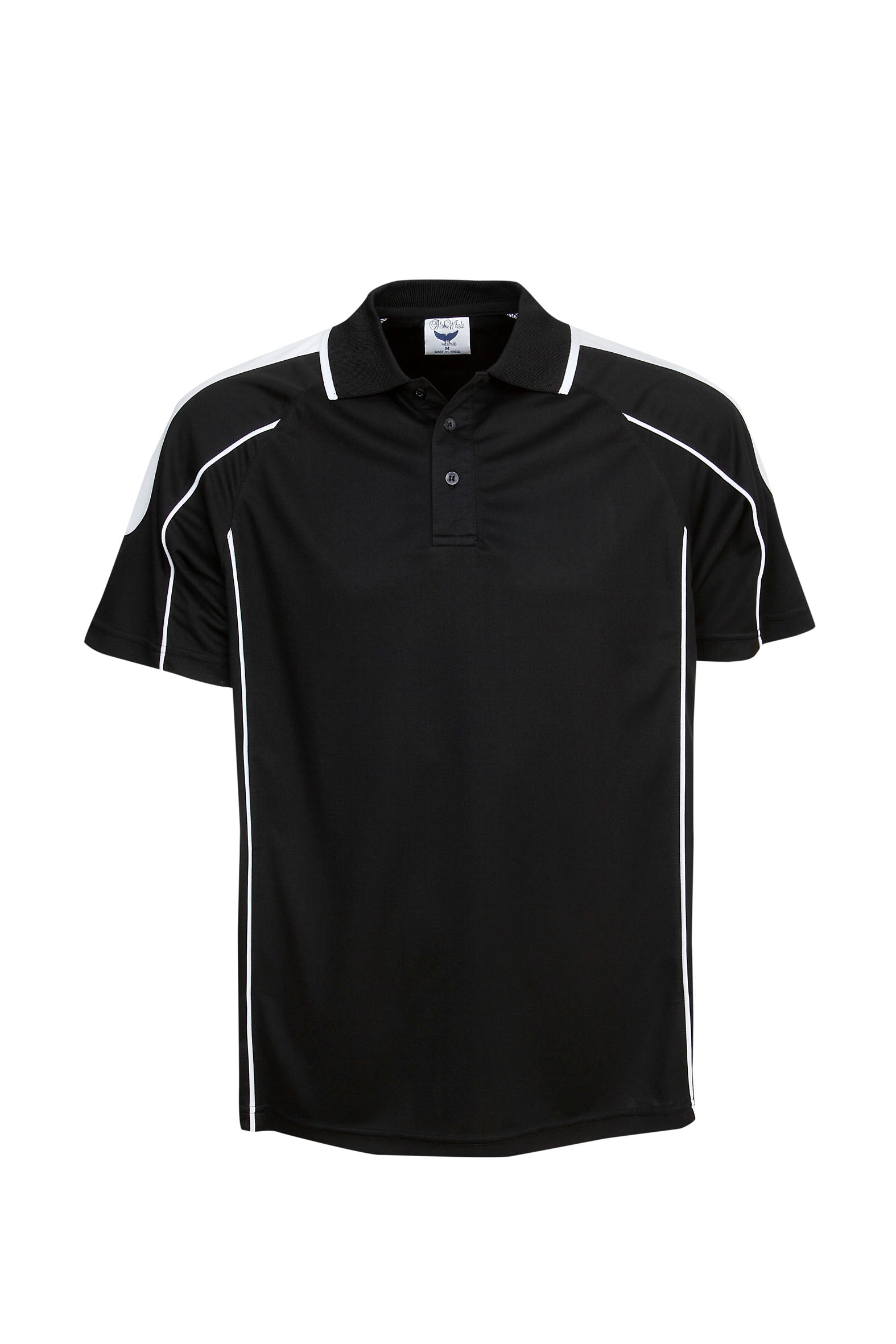 P44 Clearance Custom Work Polo Shirts - Black/White