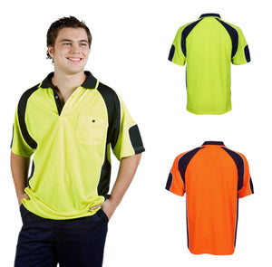 P87 Hi Vis Cooldry Side Panel Polo | Workwear