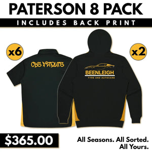 Paterson 8 Pack – Custom Contrast Polos and Hoodies with Logo Print