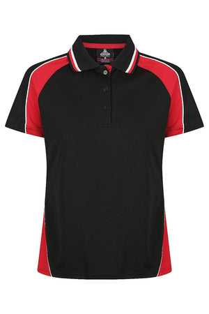 Panorama Ladies Work Shirts - Black/Red/White